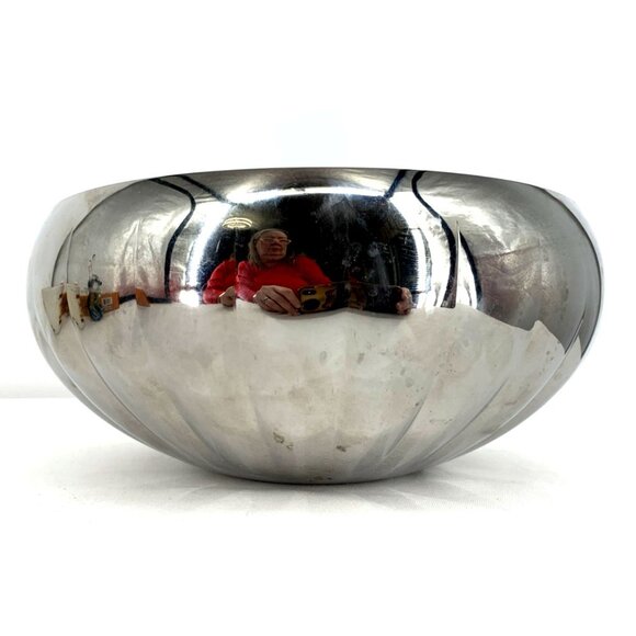 Georg Jensen Bernadotte Stainless Steel Large Bowl 10" Dia Denmark - Picture 3 of 9